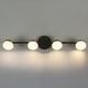 preview thumbnail 5 of 7, Modern 4-Light LED Bathroom Linear Vanity Light Black Gold Wall Sconce - 27.6" L x 5.5" W x 4.7" H