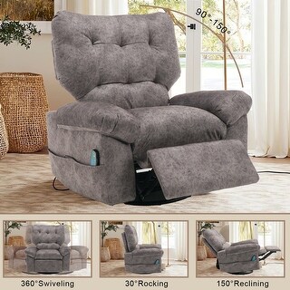 Overstuffed Rocker Recliner Chair Single Sofa Lounge Chairs - Bed Bath ...
