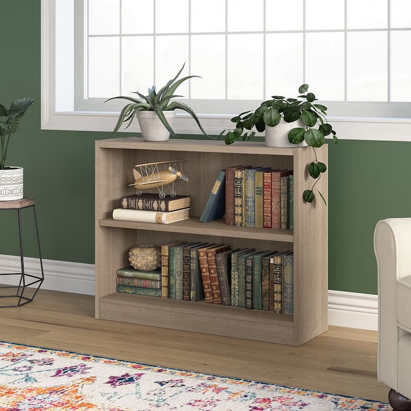 Universal Small 2 Shelf Bookcase Storage by Bush Furniture - Ash Gray