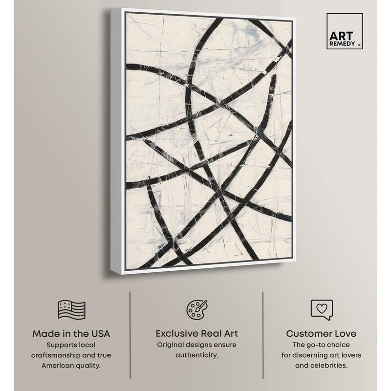 Intersecting Lines I Canvas by Art Remedy