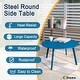 preview thumbnail 28 of 33, Clihome Weather Resistant Round Steel Patio Large Coffee Table