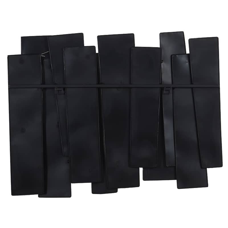 Midnight Aluminum - Layered Metal Wall Decor With Silver Foil Accents