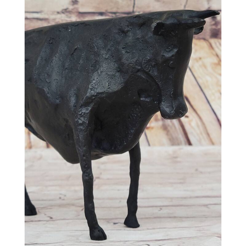 Modern Art Pico Bronze Bull Statue Cubist Figure Sculpture El Toro Black Sale