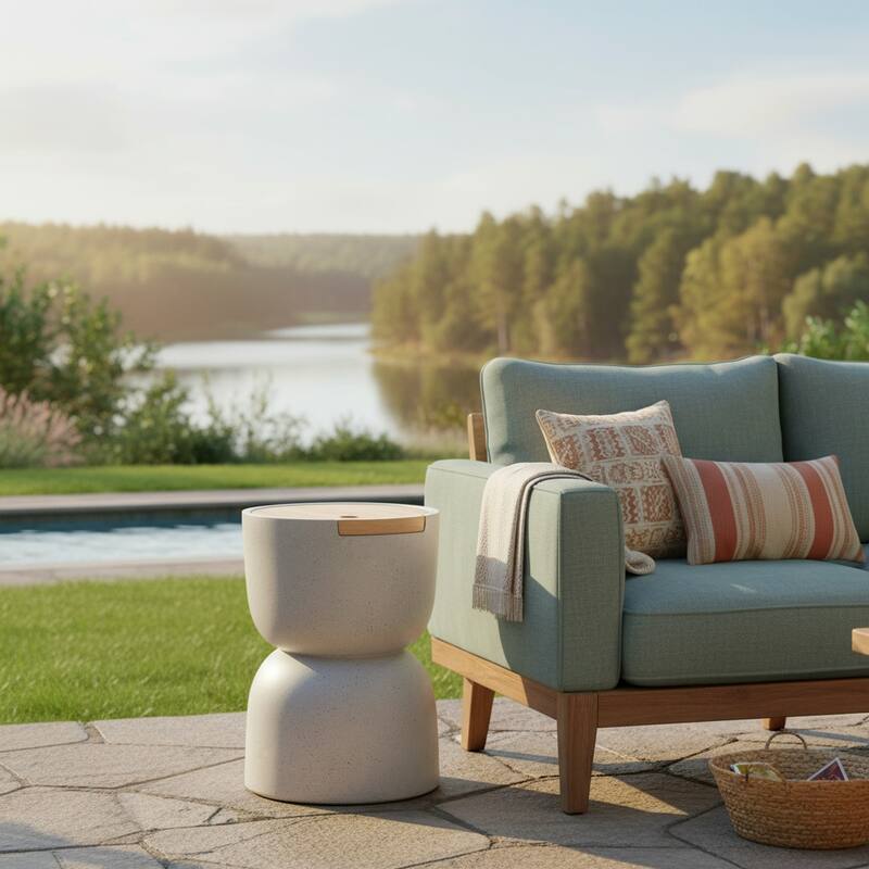 Christopher Knight Home - Modern MGO Side Table with Storage Function - 15.75 Inch - 15.75"