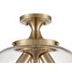 preview thumbnail 5 of 19, Millennium Lighting Ashford 3 Light Semi-Flush Ceiling Fixture in Multiple Finishes with a Clear Glass Shade