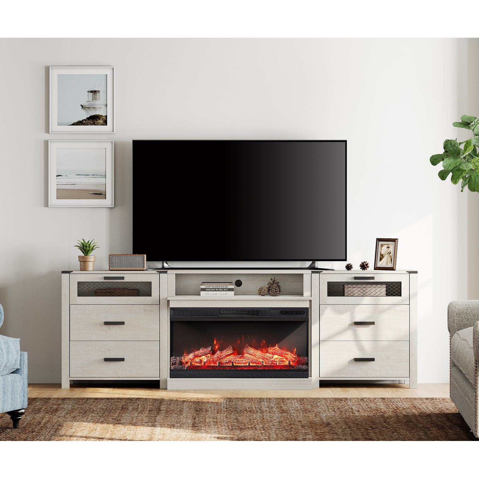 Fireplace TV Stand for Living Room
