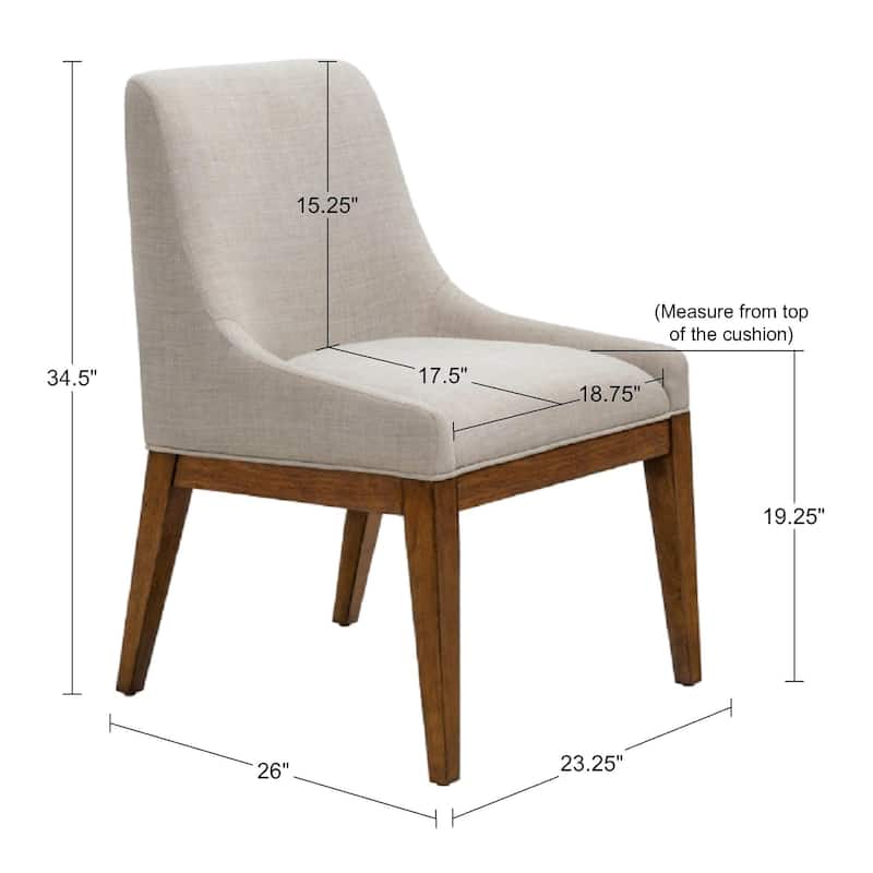 INK+IVY Frank Grey Upholstered Dining Chair (Set of 2)