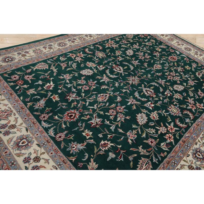8x10 Hand Knotted Wool Emerald Jahan Old Plush Pile Pande Cameron Rug - 8' x 10'