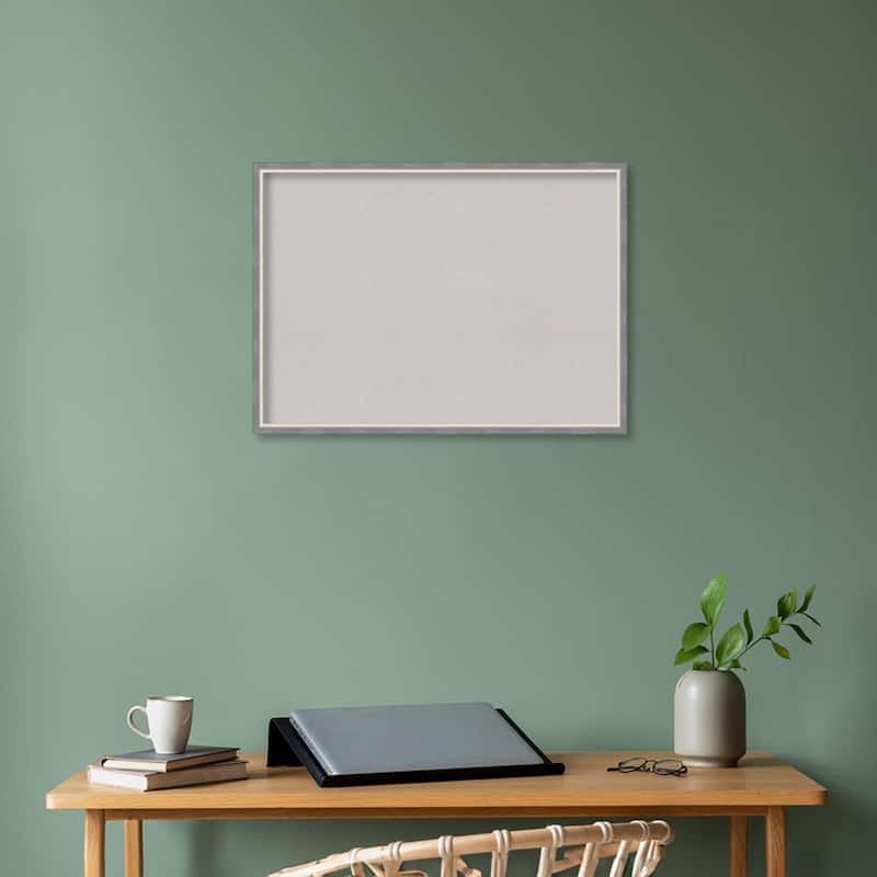 Theo Narrow Wood Framed Grey Corkboard Bulletin Board