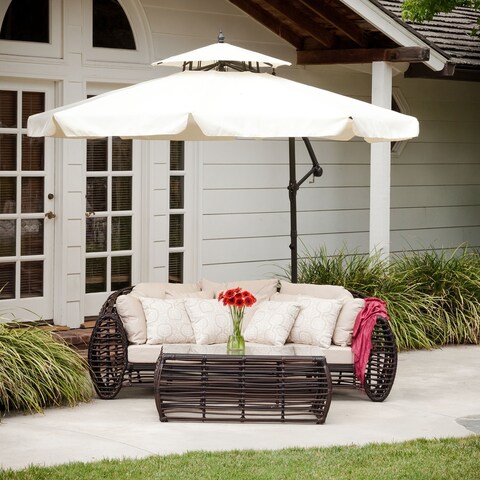 Outdoor Baja Banana Canopy Umbrella by Christopher Knight Home, Base Included