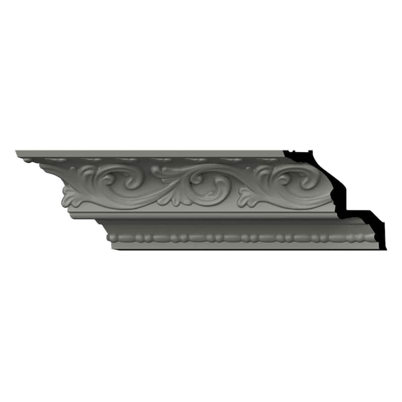 4"H x 4"P x 5 5/8"F x 96"L Madeline Crown Moulding - 1-Pack