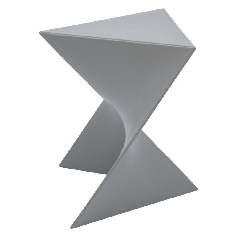 Randolph Modern Indoor Lightweight Side Table with Triangular Curved Design Accent End Table for Home Living Room or Bedroom