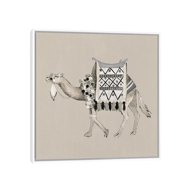 iCanvas "Exotic Camel II" by Tava Studios Framed - White - 12x12