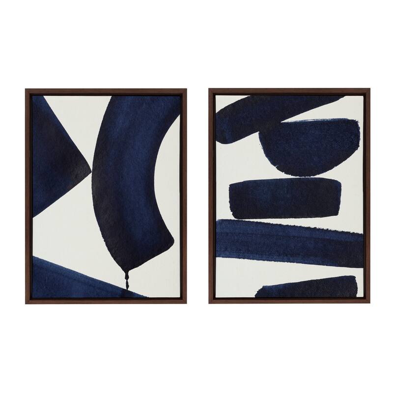 Kate and Laurel Sylvie Japandi 26 Framed Canvas Art Set by Rocket Jack