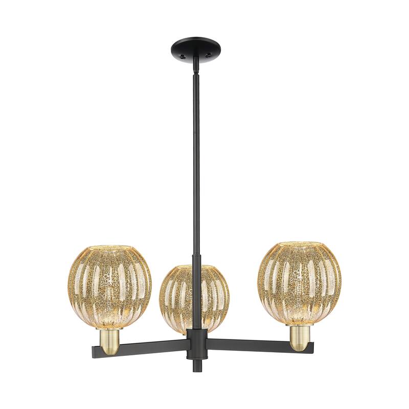 Innovations Lighting Downtown Urban - Preston - 3 Light 18" Globe Shade Stem Hung Chandelier