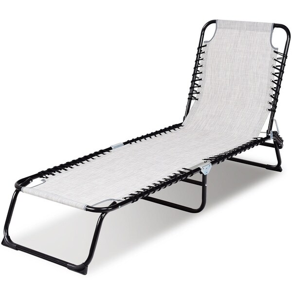Foldable Camping Patio Chaise Lounge Chair