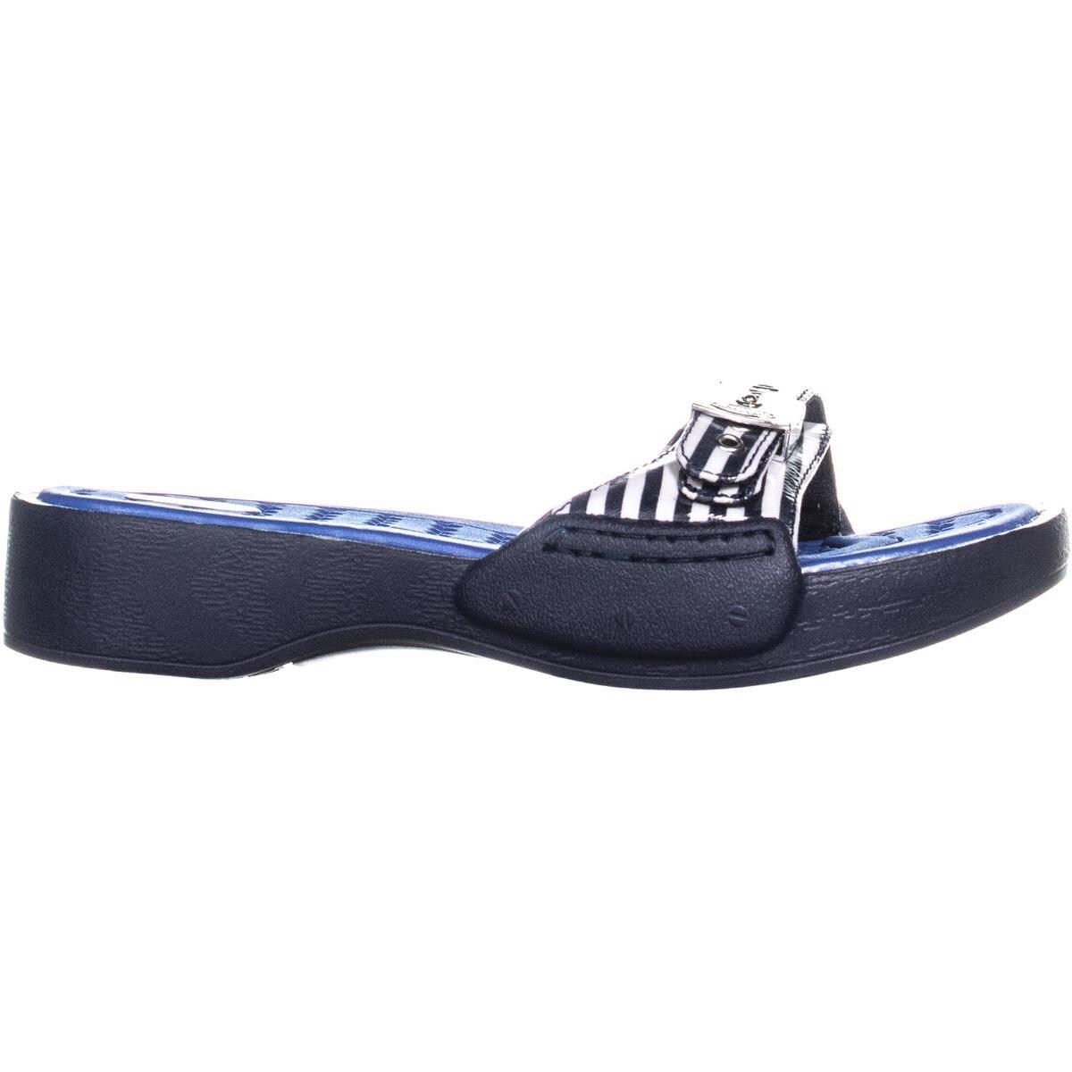 dr scholl's navy blue sandals