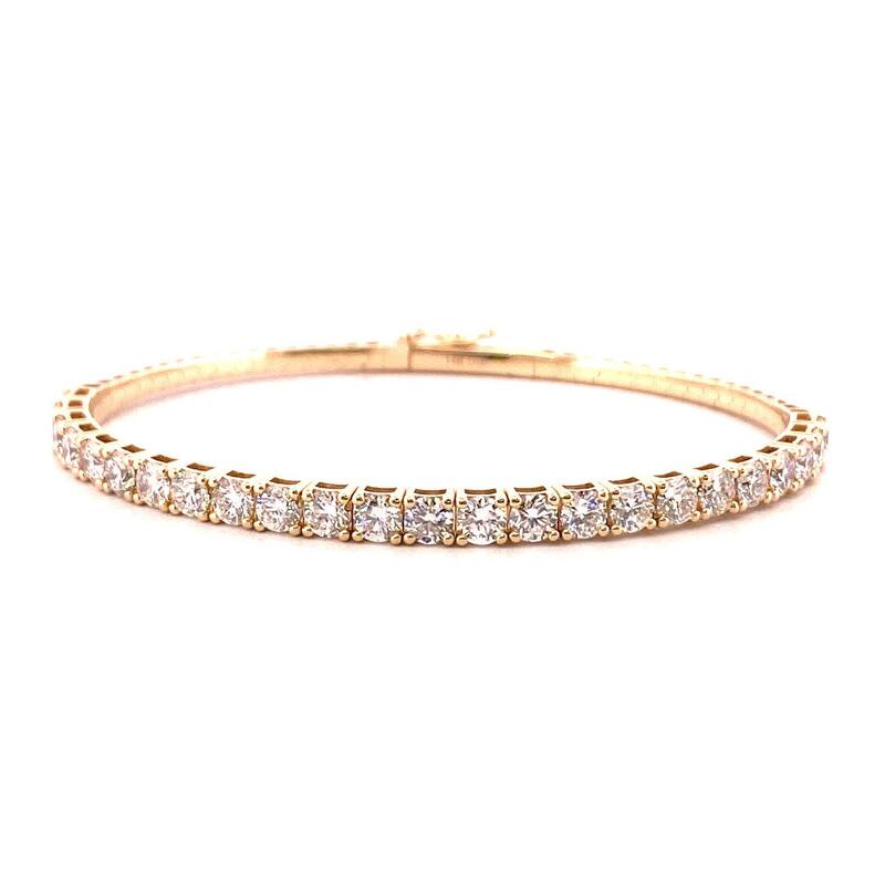 Kabella 14kt Gold Diamond Flexible Bangle (over 4 cts tw)