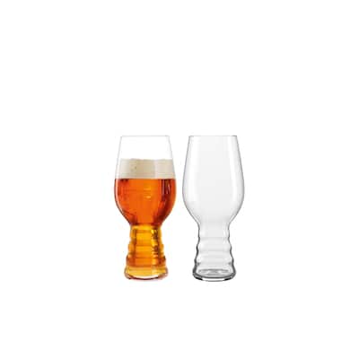 Pack of 2 Craft Beer IPA Glasses, Dishwasher Safe - Clear