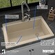 preview thumbnail 40 of 55, Karran Drop-In Quartz Composite 1-Hole Single Bowl Kitchen Sink - 33" x 22" x 9"
