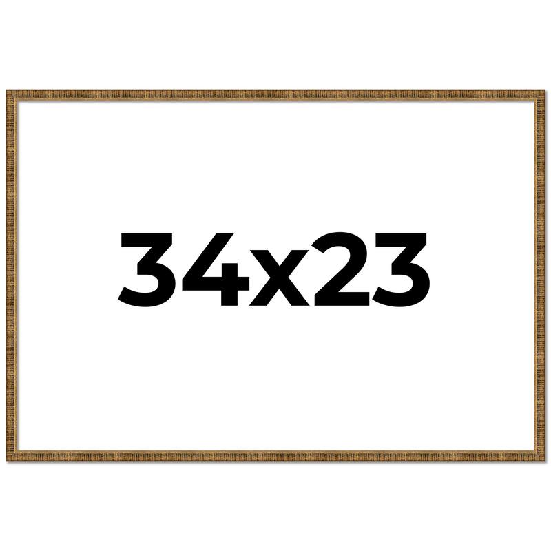 34x23 Frame Gold Picture Frame - Complete Modern Photo Frame Includes