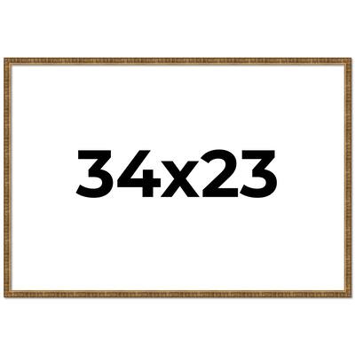 34x23 Frame Gold Picture Frame - Complete Modern Photo Frame Includes