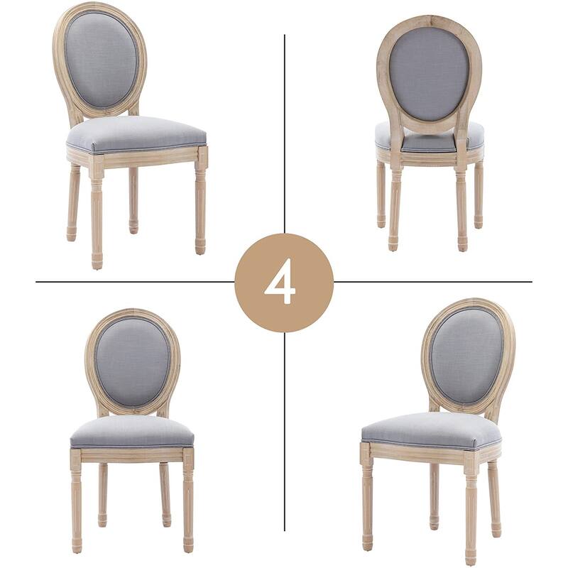Mieres French Vintage Upholstered Dining Chair, Side Chair(Set of 2)