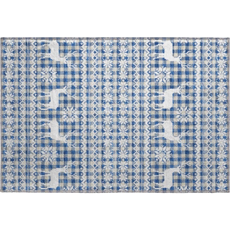 Premium Washable Super Soft Christmas Reindeer Mayfield Rug