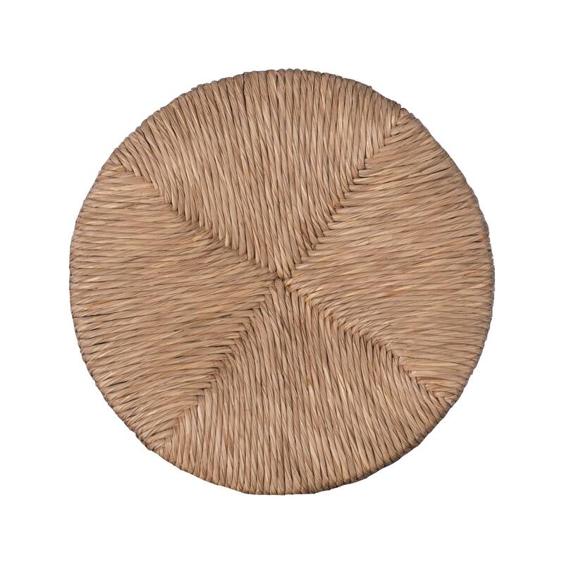 Linon Maya Backless 31-Inch 360-Degree Swivel Bar Stool with Seagrass Seat