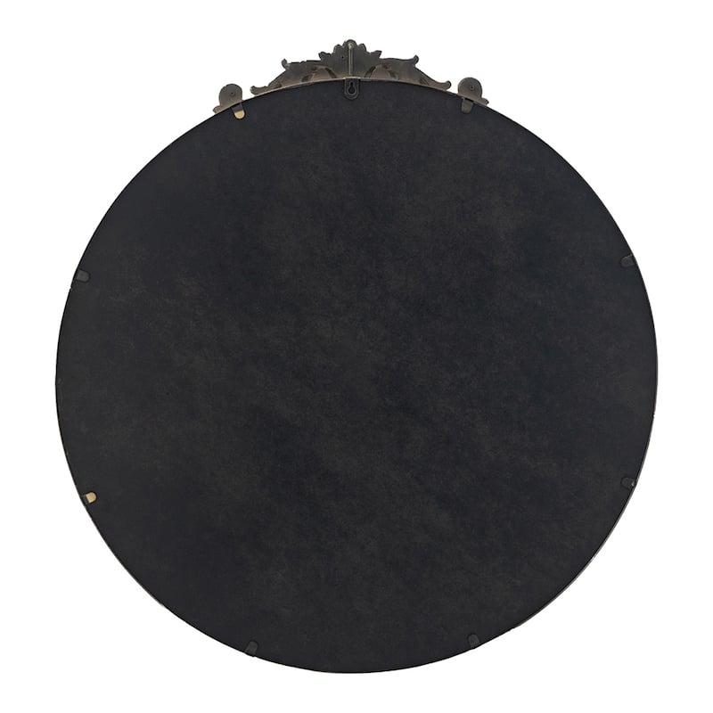 Round Wall Mounted Mirror with Metal Frame
