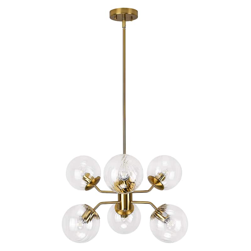 6-Lights Contemporary Brass Sputnik chandelier