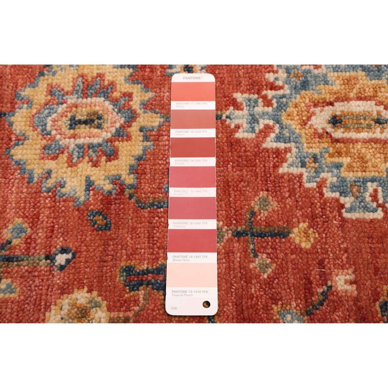 ECARPETGALLERY Hand-knotted Finest Oushak Dark Copper Wool Rug - 2'2 x 9'10