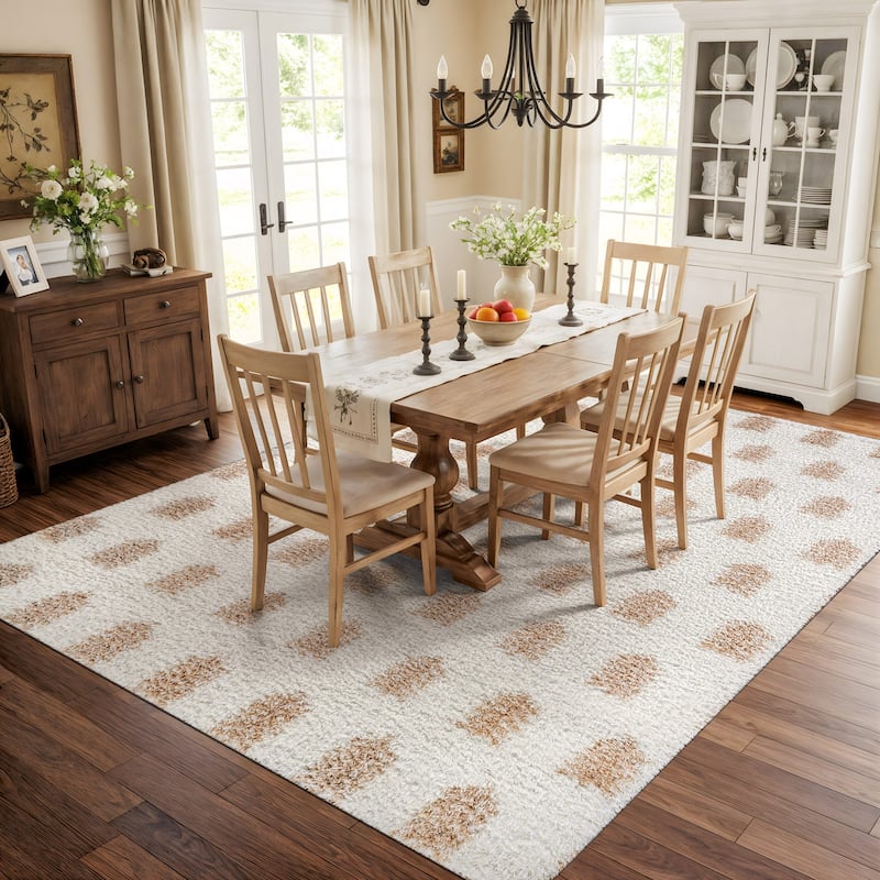 Scandinavian Arrow Shag Rug - Modern Look - Anthracite Dark Gray - Easy Maintenance