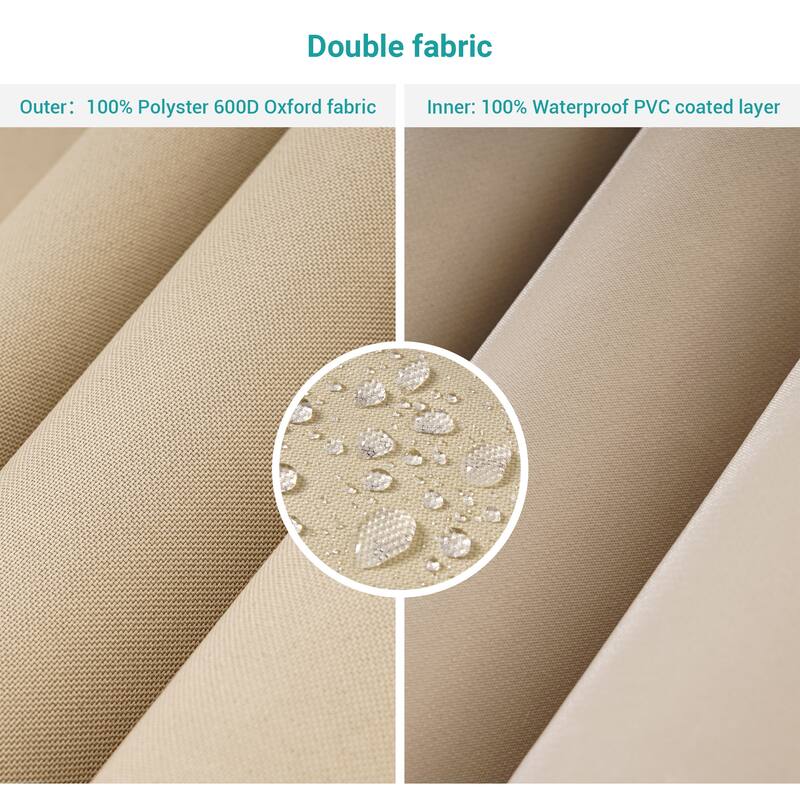 Bonosuki Patio Offset Umbrella Cover - 600D Waterproof Umbrella Cover