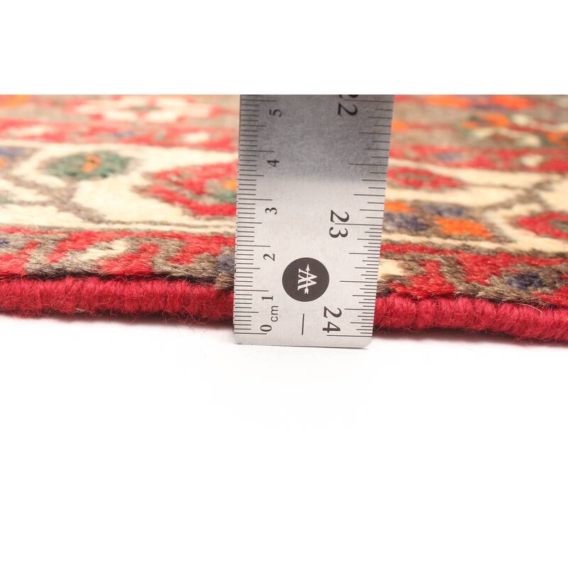 ECARPETGALLERY Hand-knotted Andelz Red Wool Rug - 4'0 x 7'1