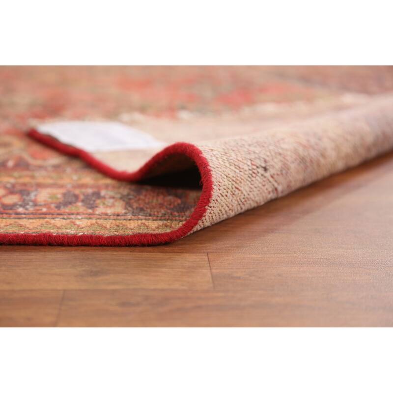 Hand Knotted Oriental 100% Wool Carpet Traditional Geometric Red Hamedan Area Rug - 6' 4'' X 4' 0''