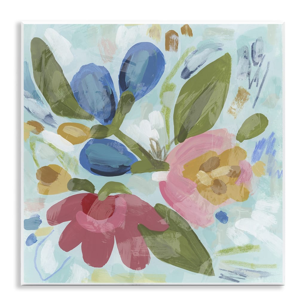 Stupell Bright Boho Flowers Wall Plaque Art Design By June Erica Vess