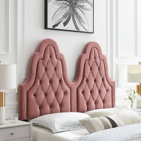 Augustine Tufted Performance Velvet Twin Headboard