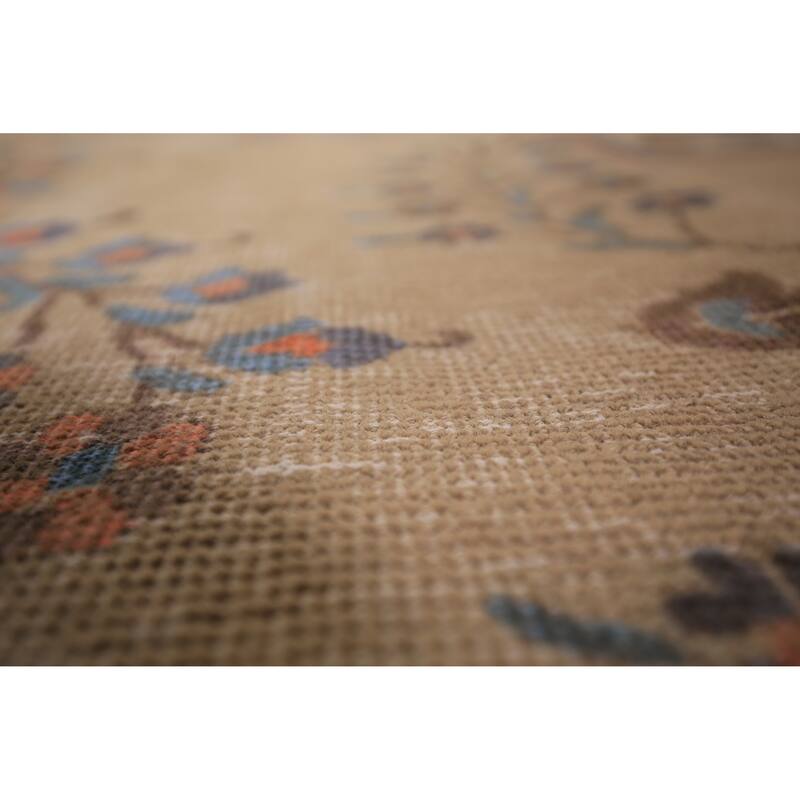 Geometric Tabriz Persian Vintage Area Rug Handmade Wool Carpet - 9'4" x 12'7"