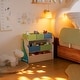 preview thumbnail 2 of 13, Fortune Candy House-Shaped Kids Storage Cabinet with Fabric Bins, Multi-Compartment Toy & Book Organizer, Vertical Design 23.6'' H