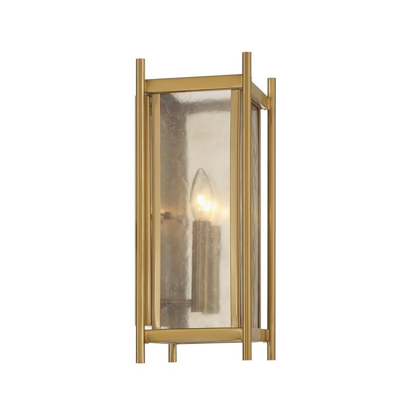 Warm Brass Two Light Wall Sconce from the Jacobs Collection