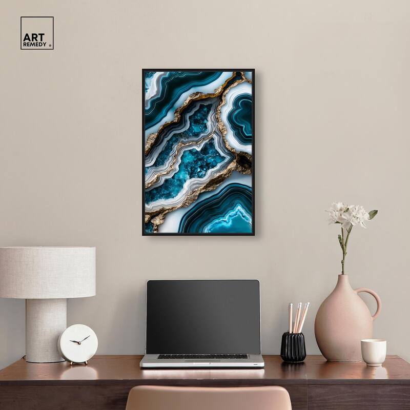 Teal Tides Treasure II Canvas by Art Remedy