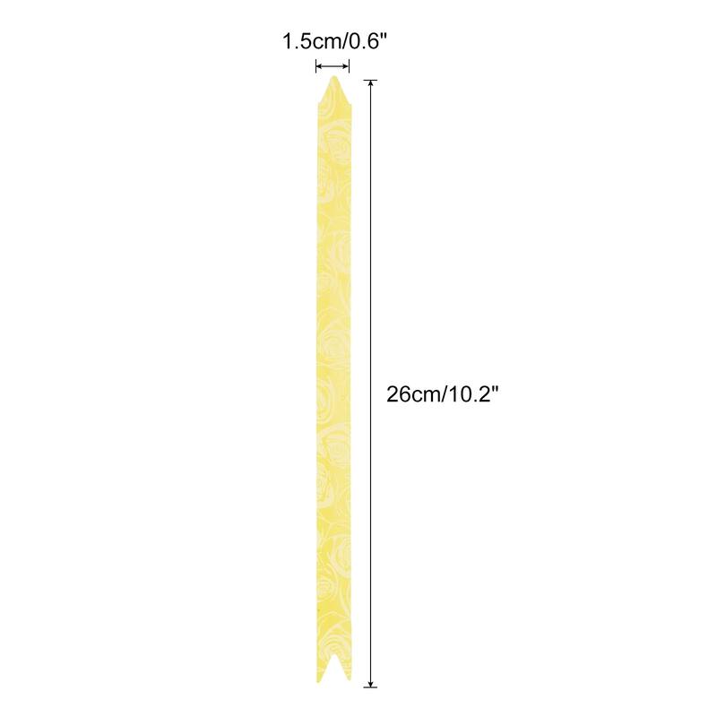 100Pcs Pull Bows Ribbon Gift Wrapping String Rose Pattern Bow Tie - Yellow - 10"