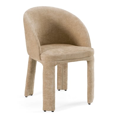 Modrest Sarkis Modern Beige Velvet Dining Chair