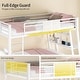 preview thumbnail 18 of 24, LED Kids Bunk Bed with Desk Twin Over Twin Metal Loft Bed 2 Drawers Power Outlets