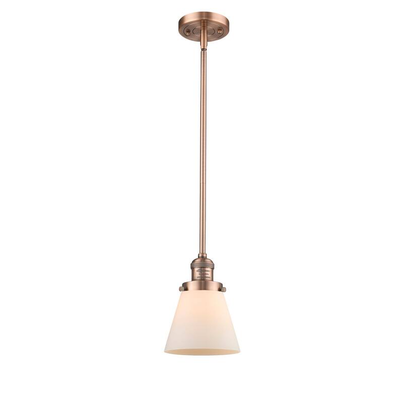 Innovations Lighting Small Cone Single Light 6" Wide Mini Pendant with
