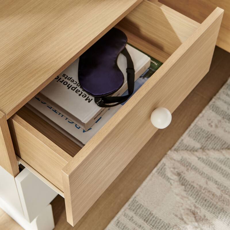 Nolia 2-Drawer Color Block Nightstand