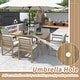 preview thumbnail 3 of 37, 7 Pcs Outdoor Patio Dining Table and Chair Set, All-Weather Patio Furniture Set, Dining Table with Umbrella Hole and 6 Chairs