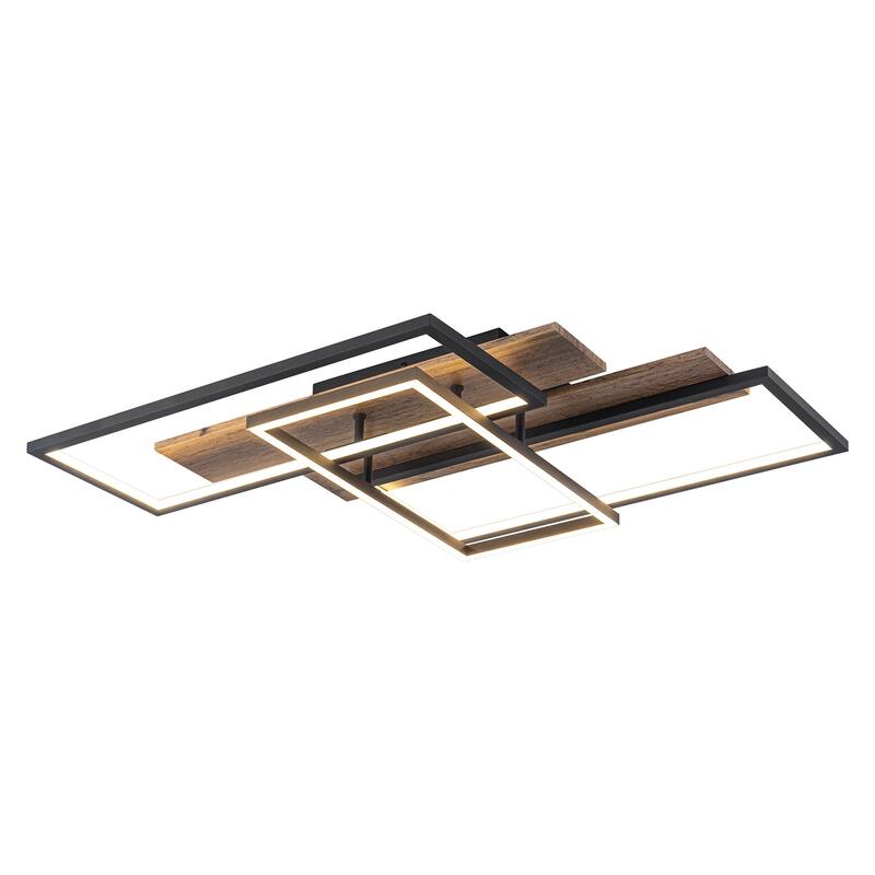 Rectangular Integrated LED Flush Mount Ceiling Light Dimmable - Dia.26.77-in