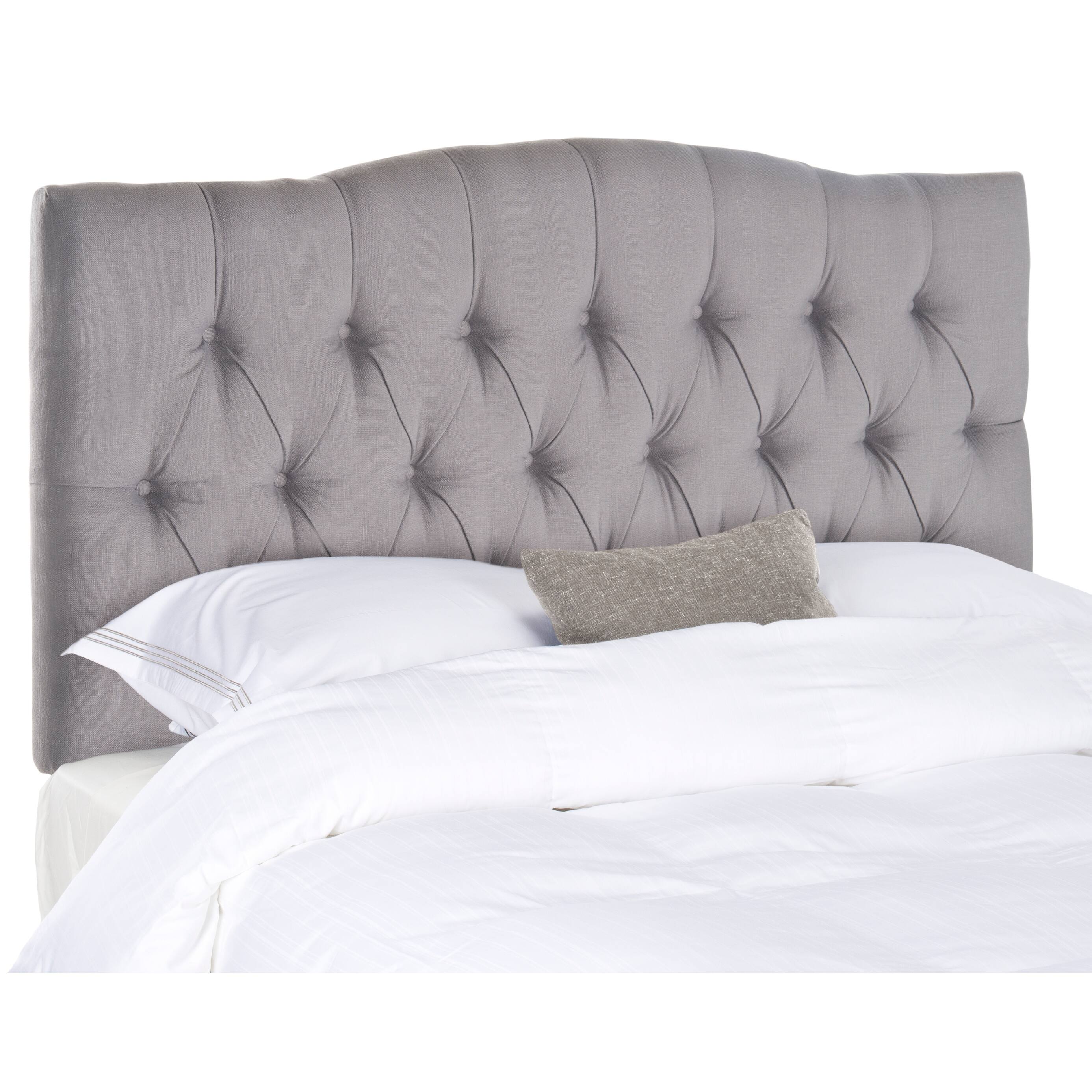 SAFAVIEH Axel Arctic Grey Upholstered Tufted Headboard (Full) - Bed ...